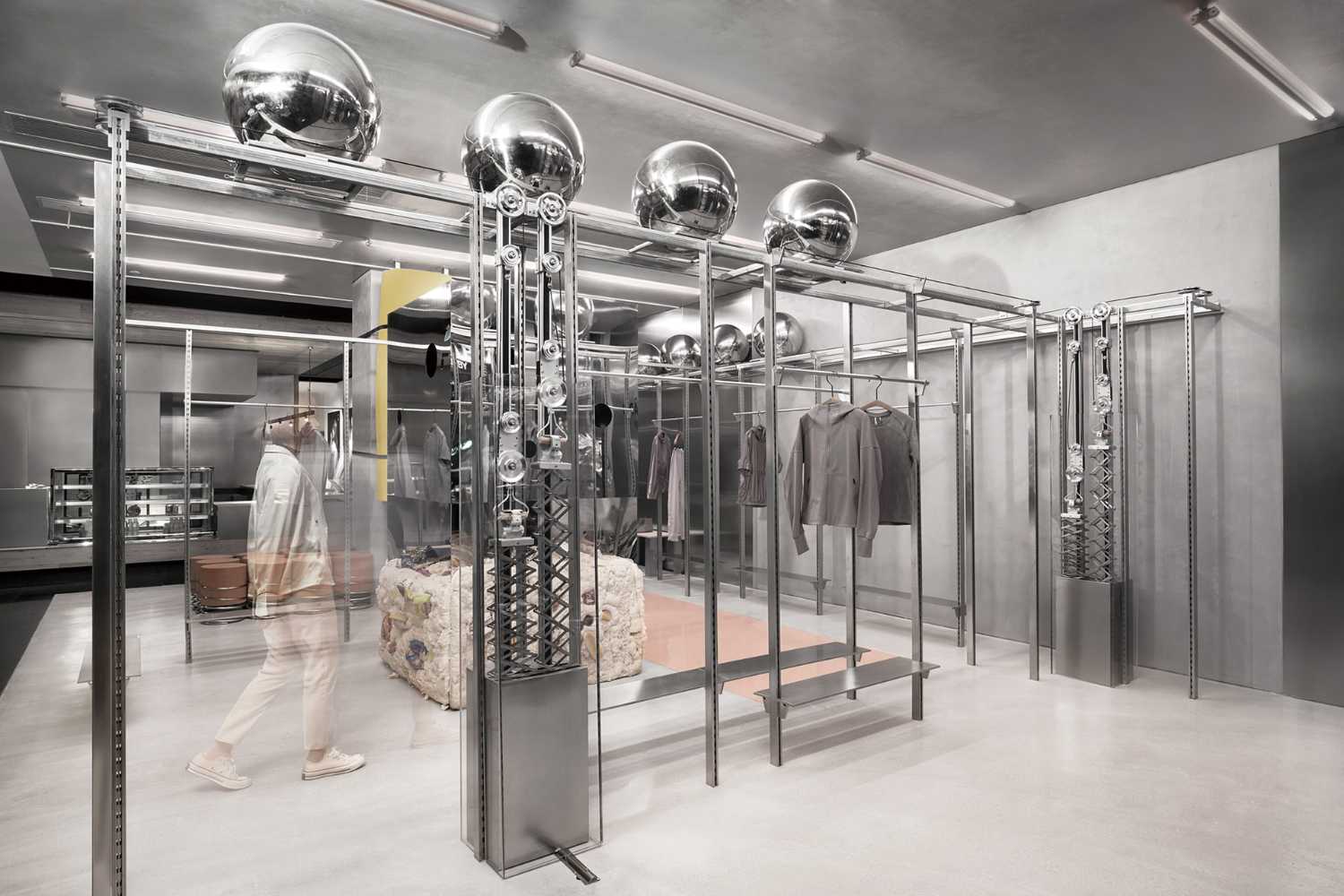 Futuristic sportswear shop